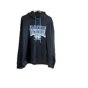 SLO-PITCH MOTION MEN HOODIE BLACK AND BLUE IN SIZE XXL